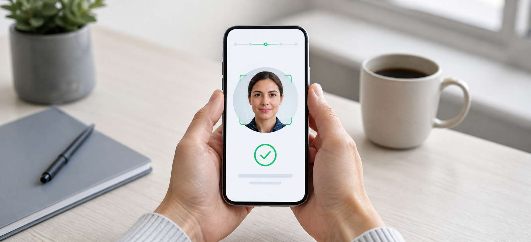 Identity verification on a mobile phone